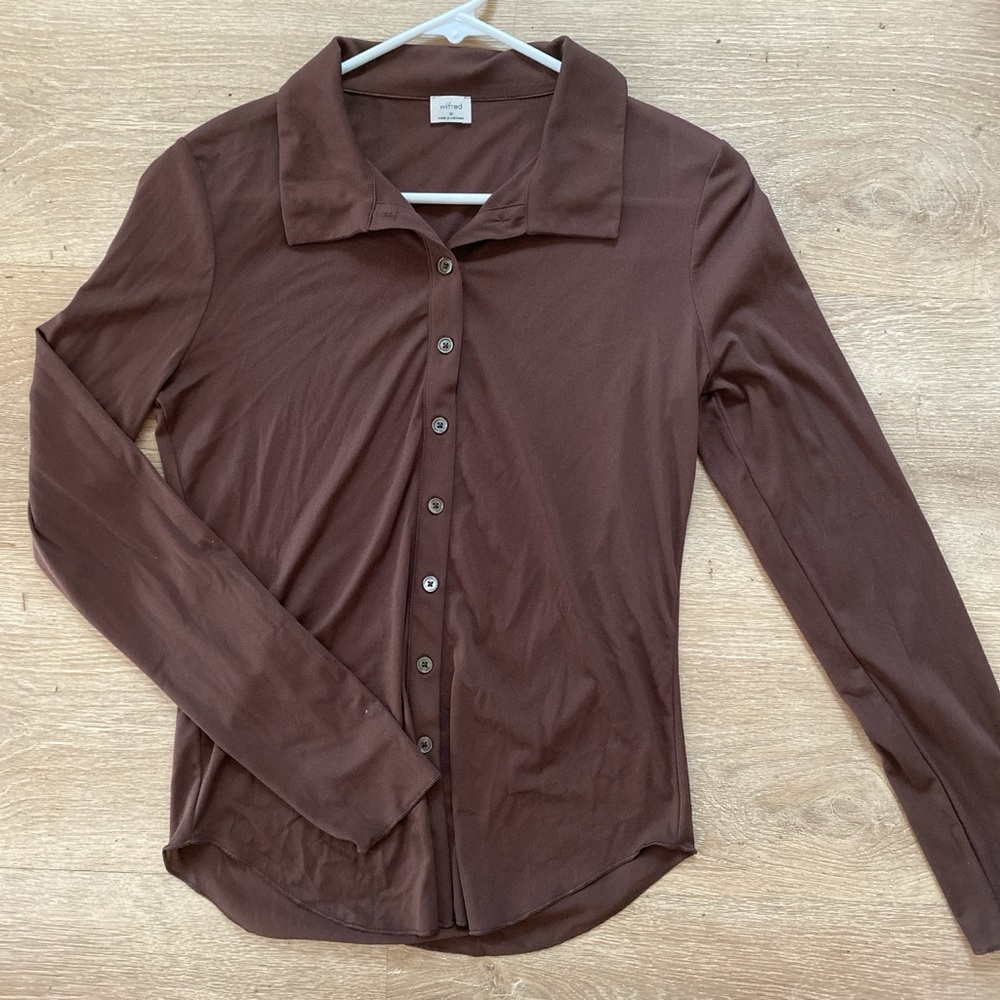 Semi sheer button up